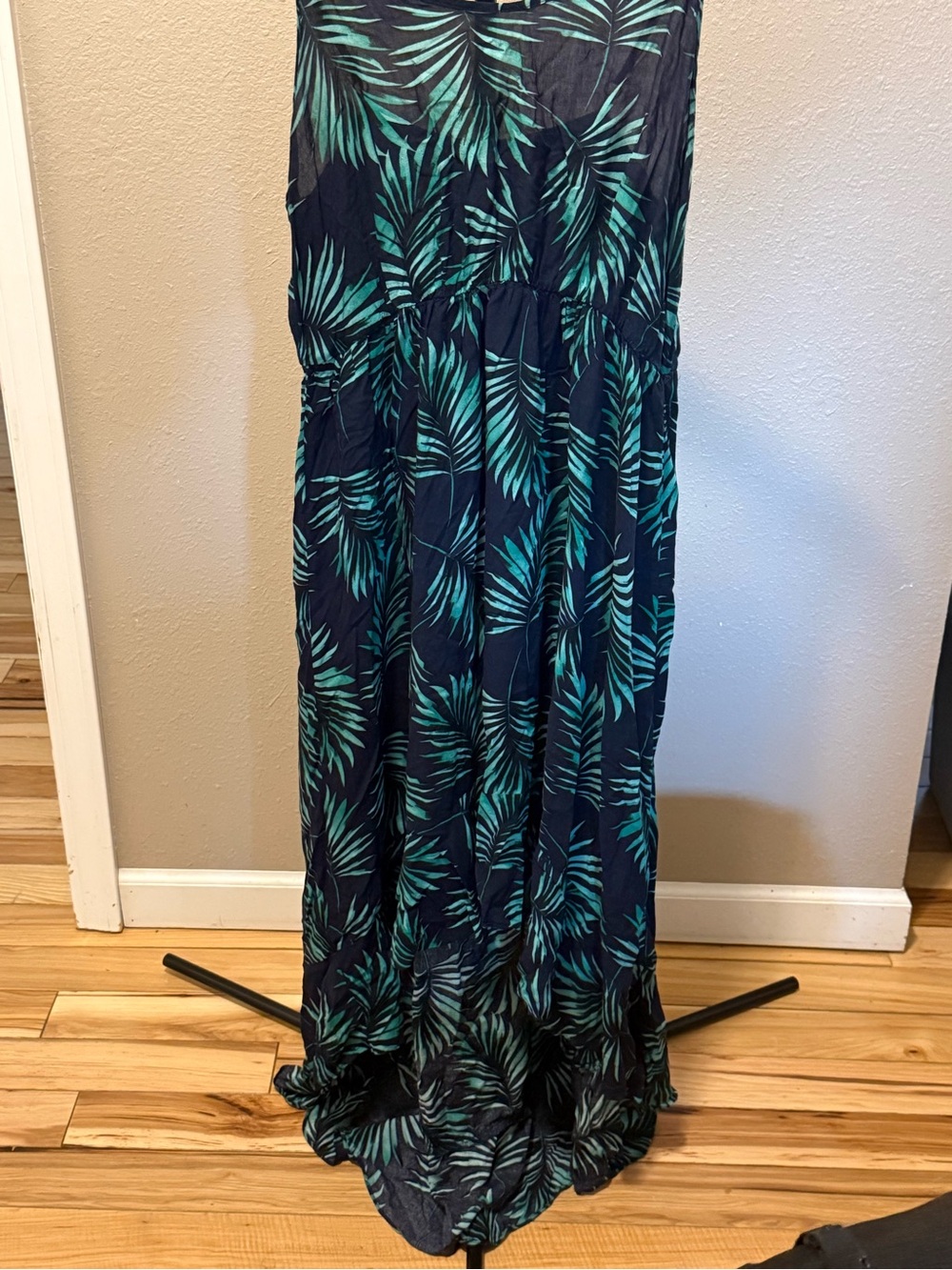 PatPat Navy high low Maxi Tropical Palm Print Dress